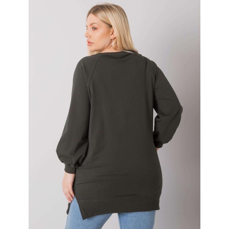 Dámská halenka plus size TOLEDO tmavě khaki  
