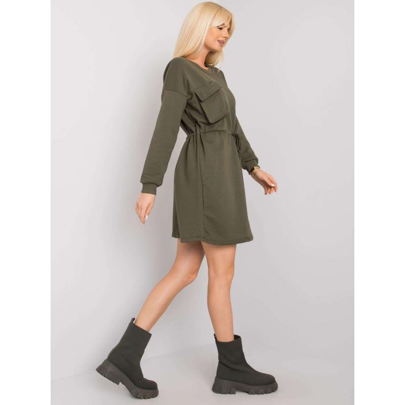 Dámské šaty oversize Kelbi RUE PARIS khaki 