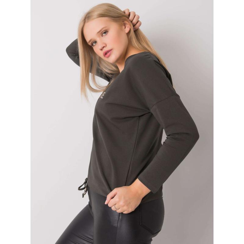 Női plus size blúz SHERILYN sötét khaki színű