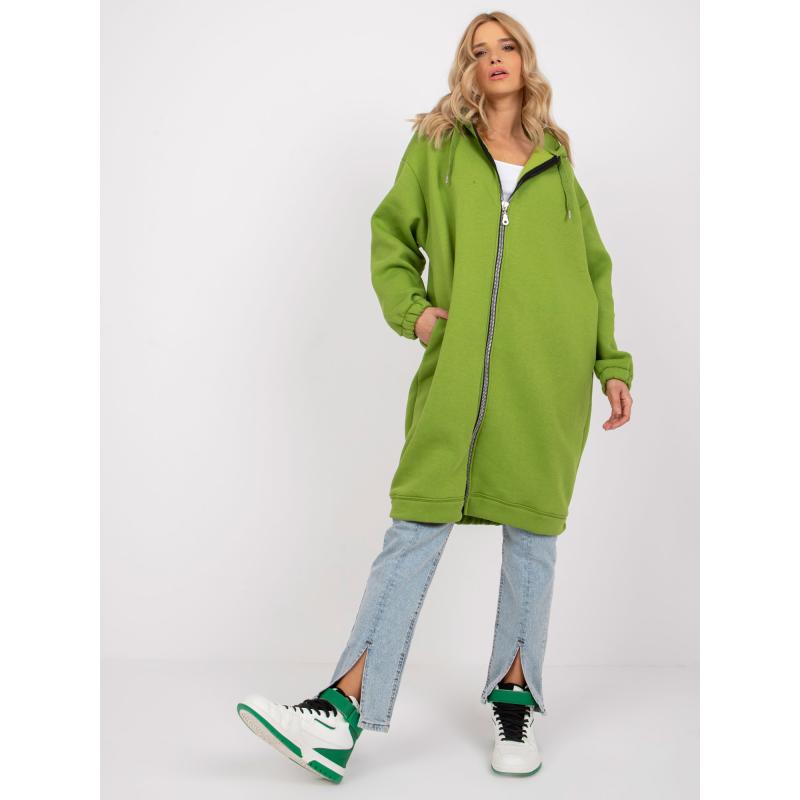 Női basic pulóver Betty RUE PARIS zöld