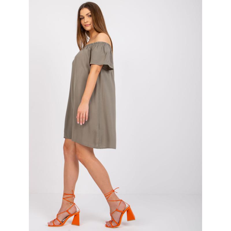 Dámské šaty s krátkým rukávem Remember FRESH MADE khaki 