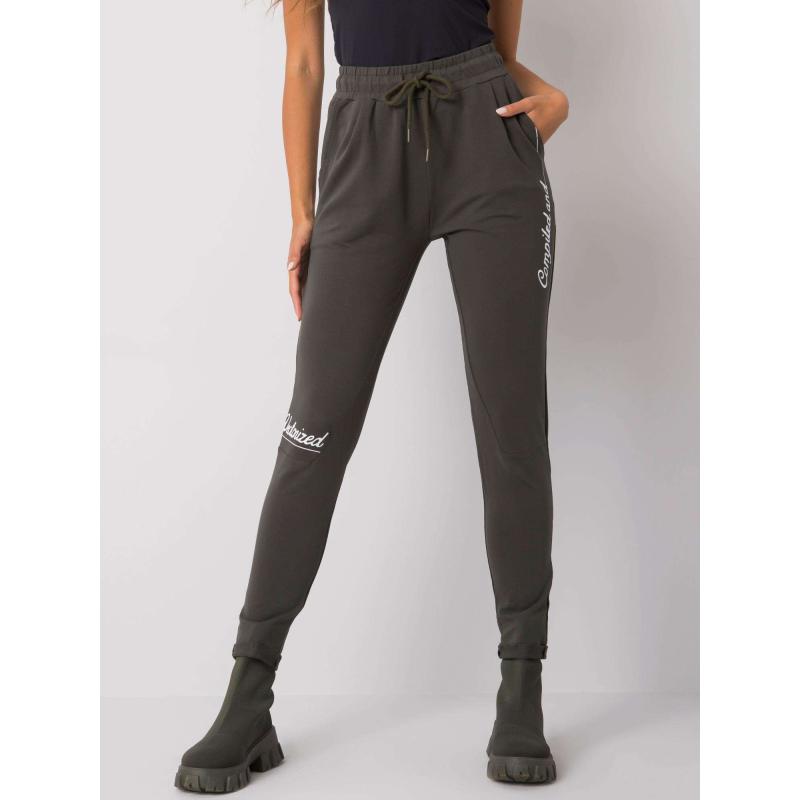 Dámske tepláky s potlačou HAYLEE khaki