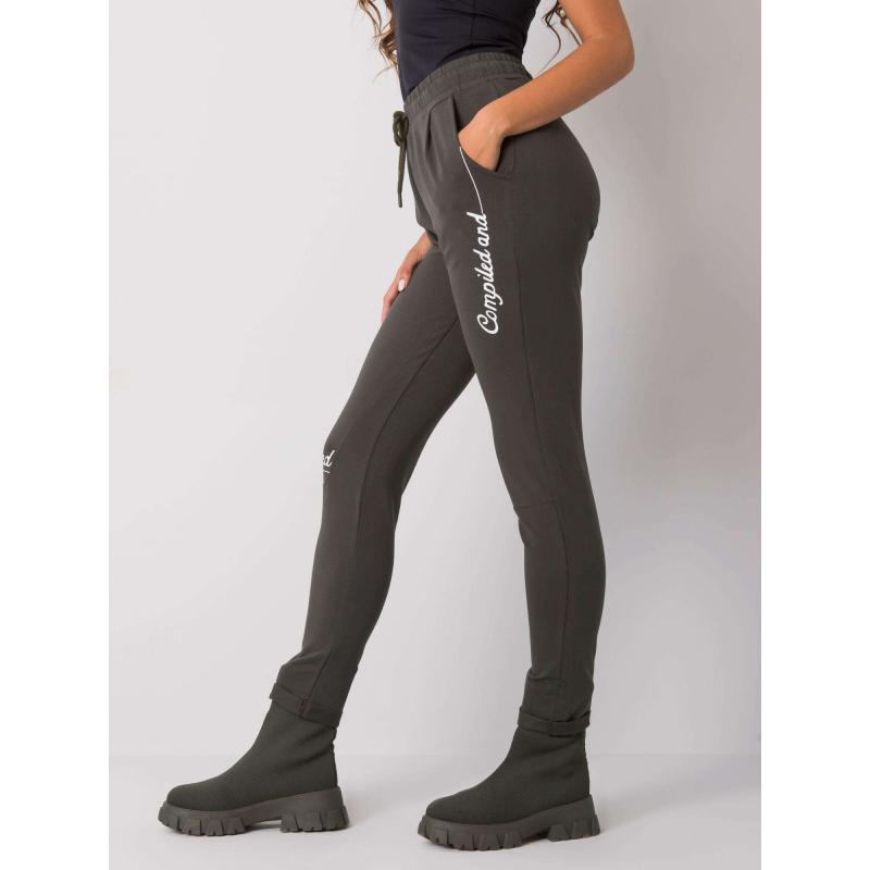 Dámske tepláky s potlačou HAYLEE khaki