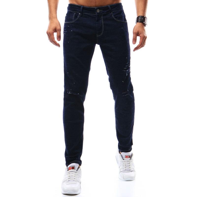 Pánské jeansové kalhoty tmavě modré