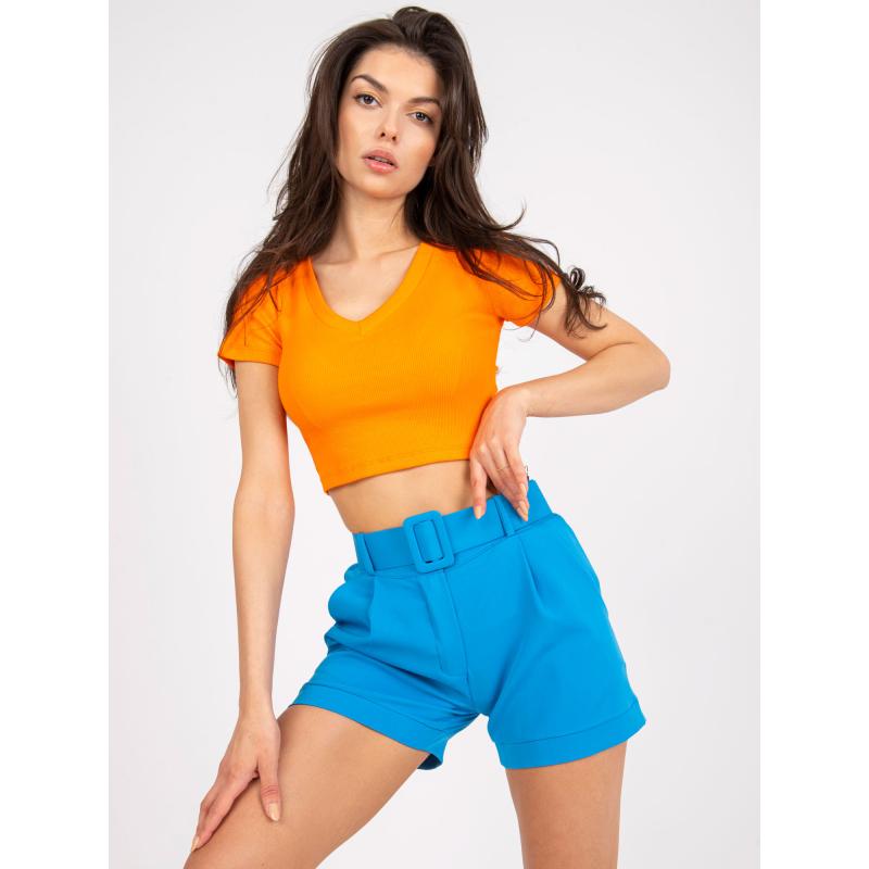 Női rövidnadrág CHAMBRAY kék