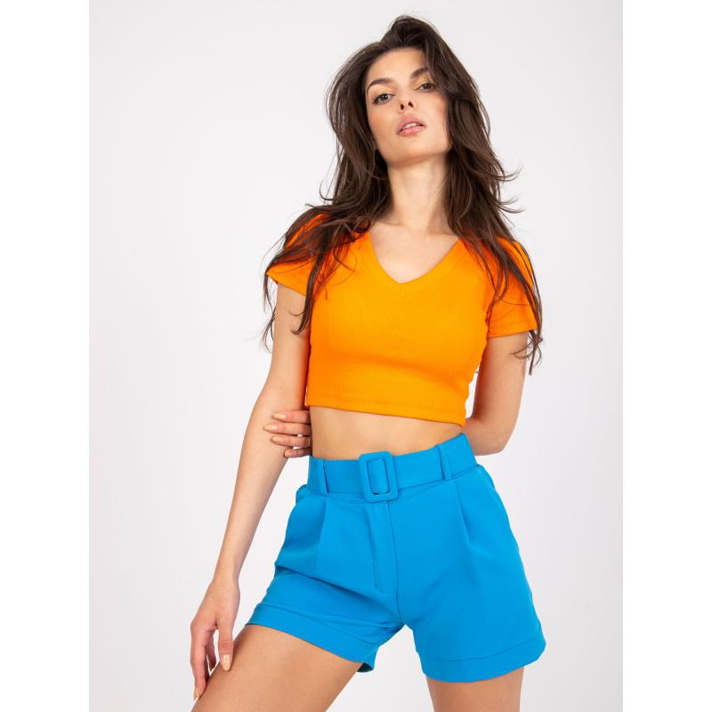 Női rövidnadrág CHAMBRAY kék