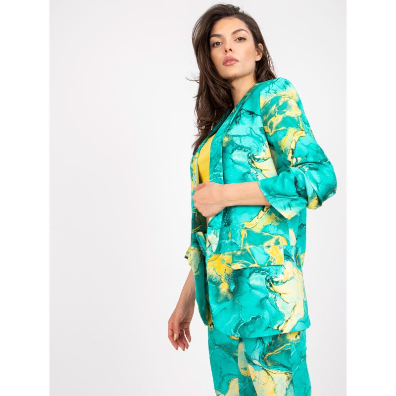 Dámské sako s potisky PRINATA zelené  