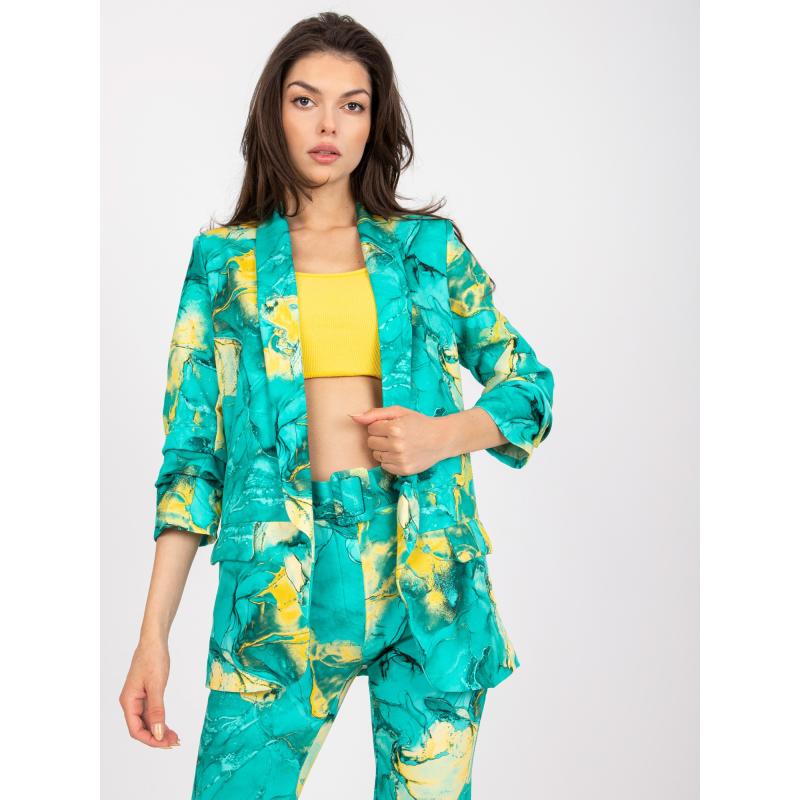 Dámské sako s potisky PRINATA zelené  