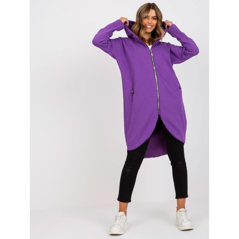 Dámská mikina se zipem Tina RUE PARIS fialová 