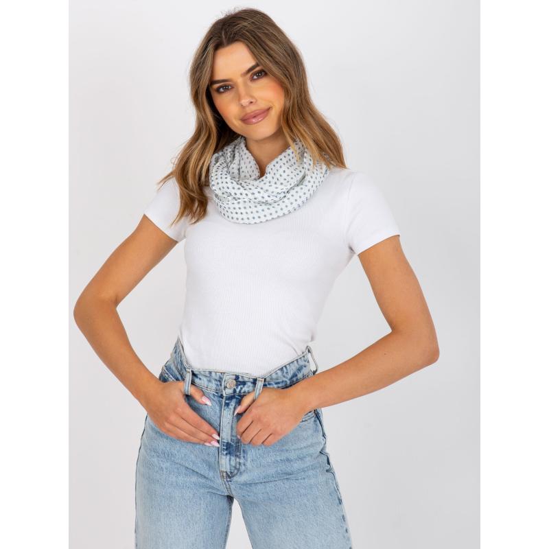 Dámská šála s puntíky MEVA bílá