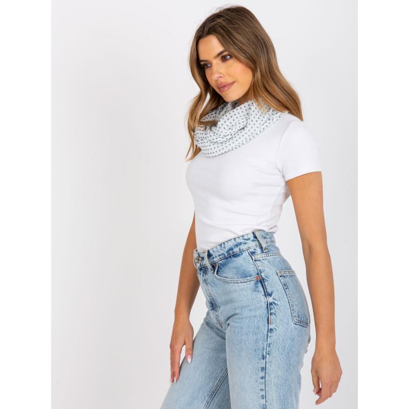 Dámská šála s puntíky MEVA bílá