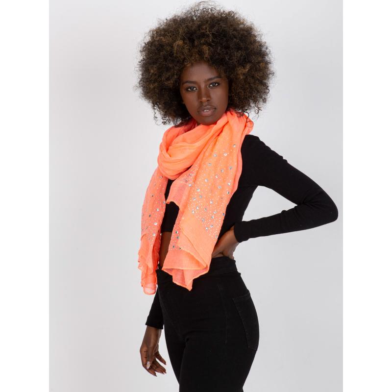 Dámský šátek s kamínky ABBIE korálový 