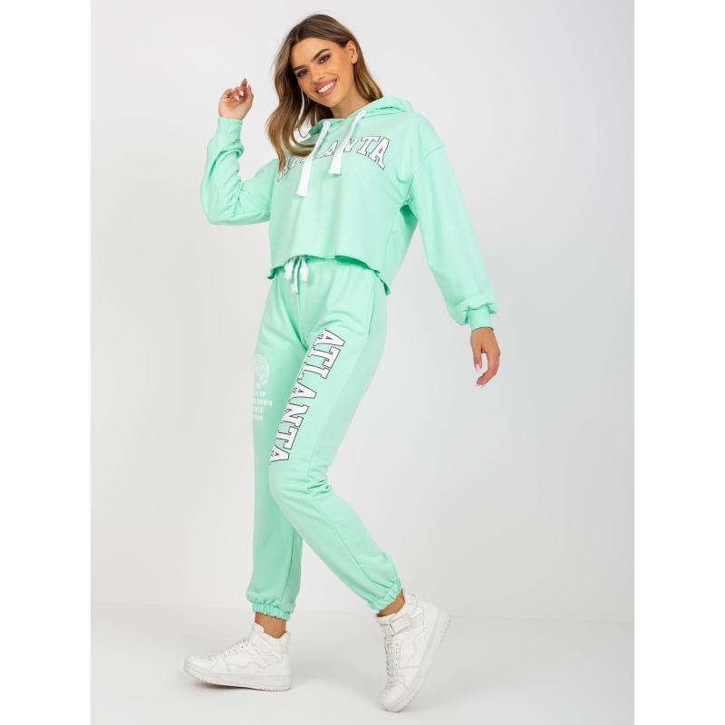 Női edzőruha kapucnis pulóverrel ORSON világoszöld