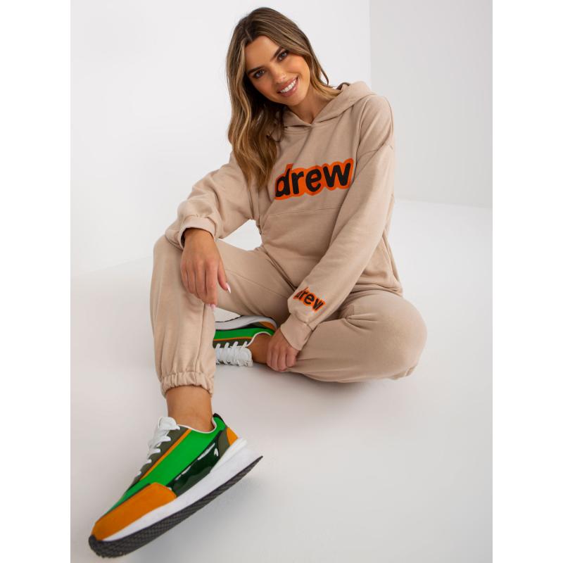 Dámská tepláková souprava s potiskem AHERN béžová 