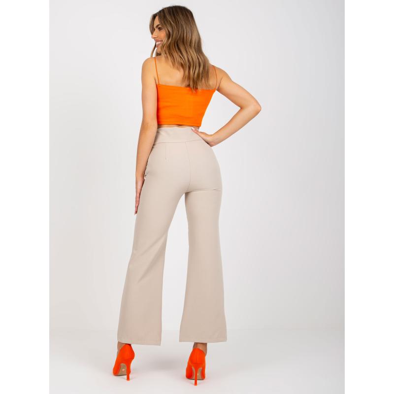 Dámske nohavice ELEGANCE s vreckami béžové