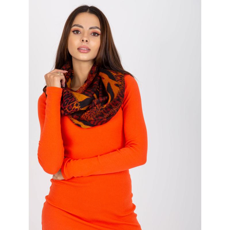 Női sál FIDA nyomtatott gesztenyebarna