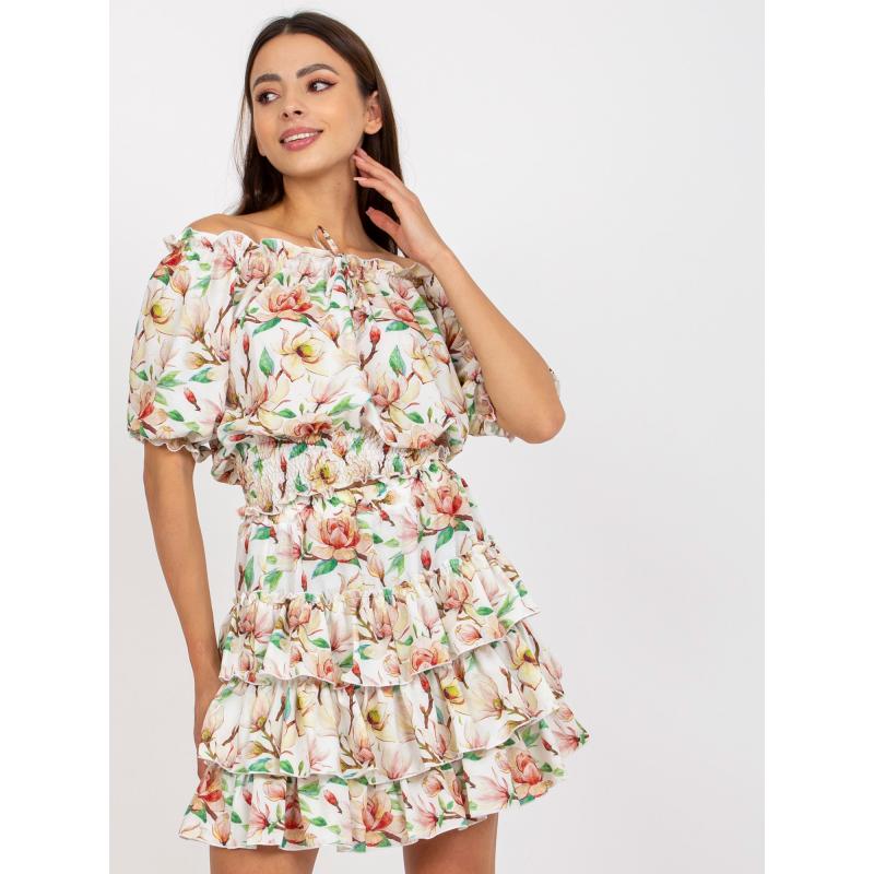 Női virágos szett SUMMER fehér és bordó