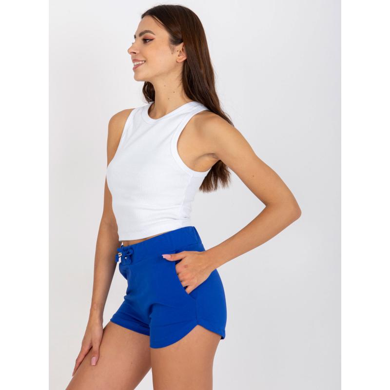 Dámské šortky s vysokým pasem AMYA tmavě modré 