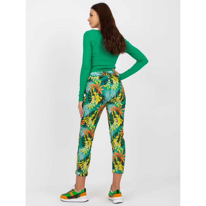 Női mintás melegítőnadrág zsebekkel IMELDA zöld
