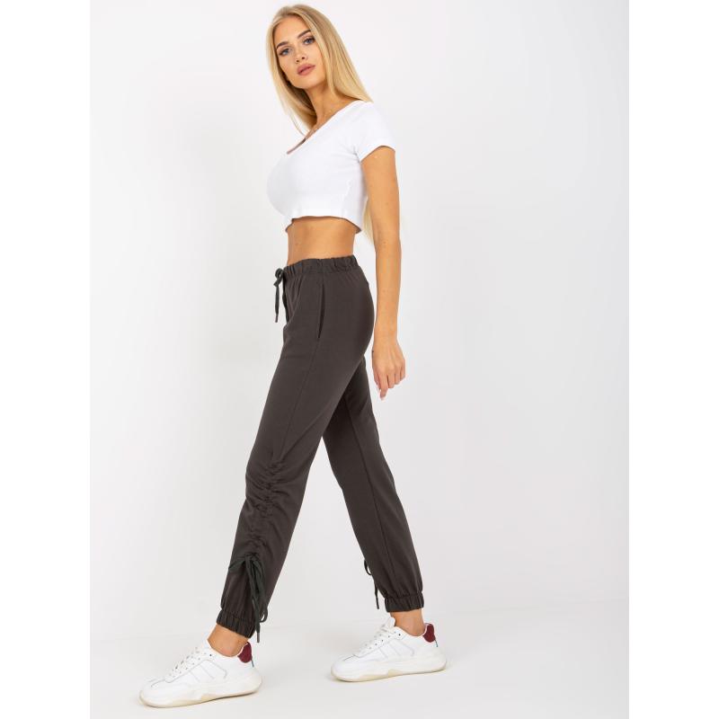 Dámské tepláky se šňůrkou ERICK v khaki barvě