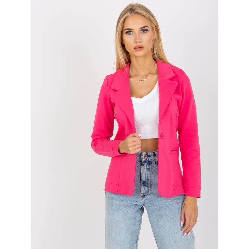 Dámské sako s dlouhým rukávem OCH BELLA růžová 
