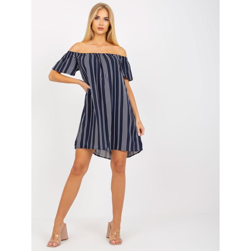 Női csíkos ruha FRESH MADE tengerészkék