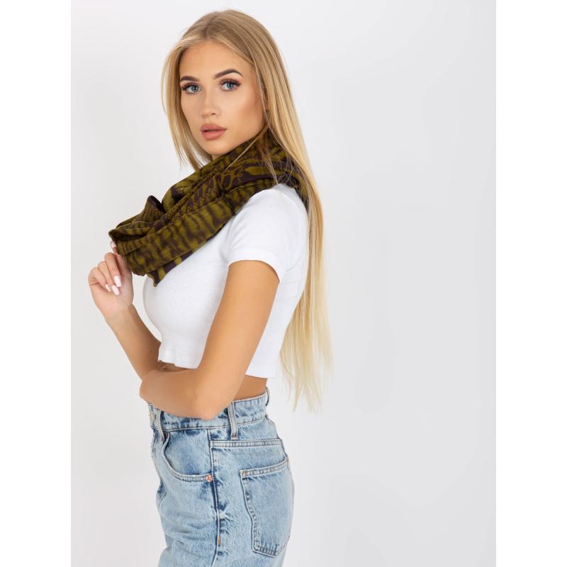 Dámská šála vzorovaná ILLA khaki