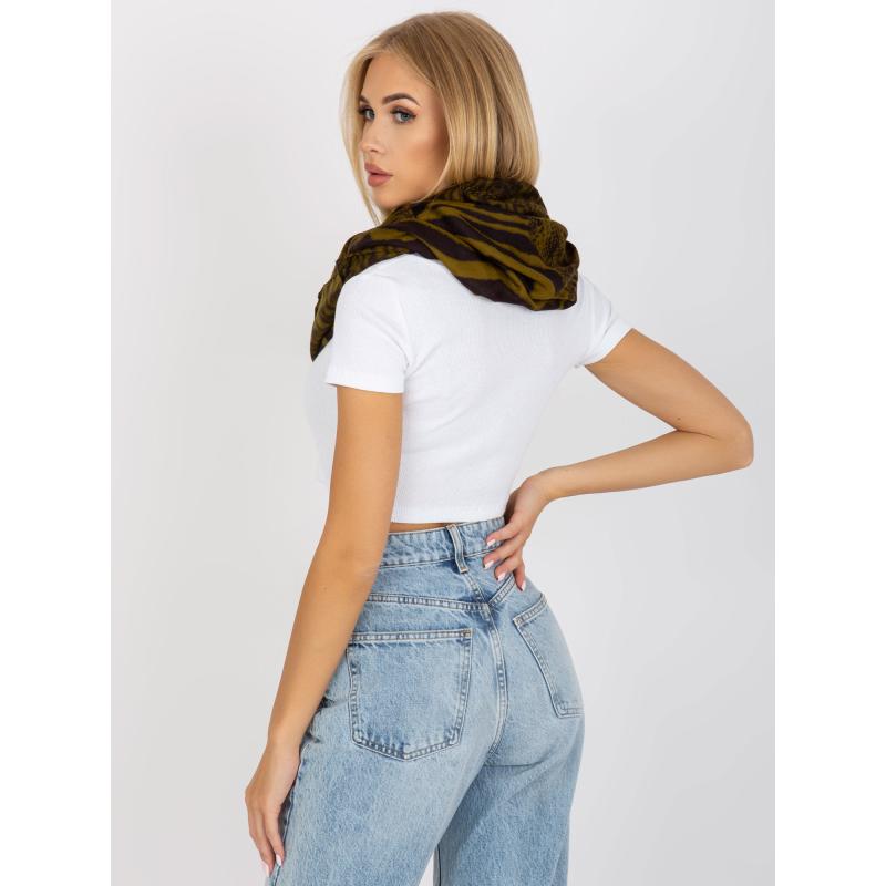 Dámská šála vzorovaná ILLA khaki