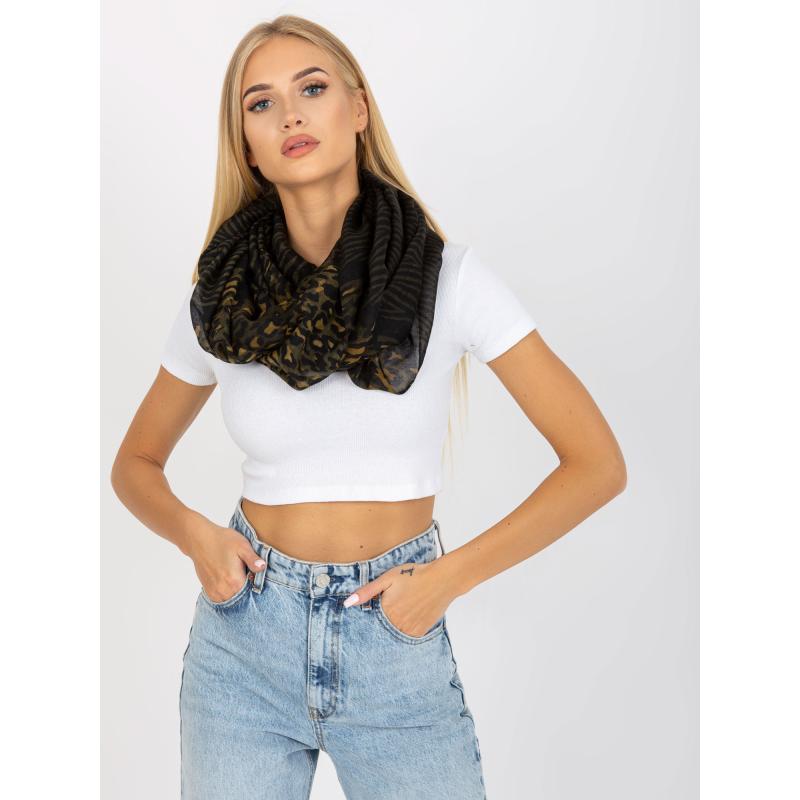 Női MOLL sál fekete és khaki színben