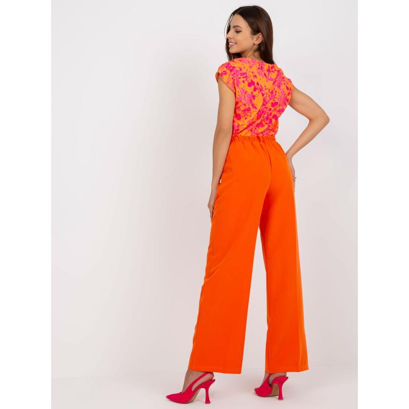 Dámské kalhoty s širokými nohavicemi MANTA oranžové