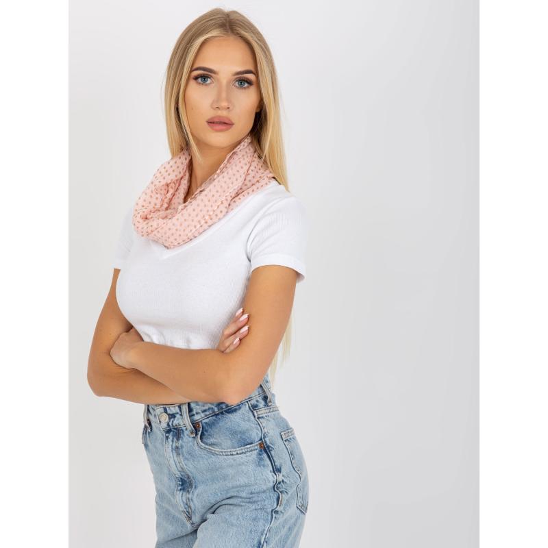 Dámská šála s motivy SANIE světle růžová