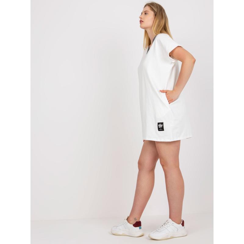 Női hátnélküli blúz plus size ALFORD fehér