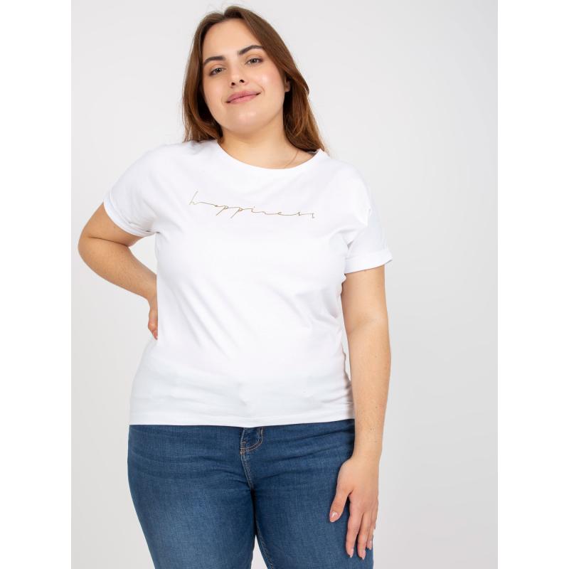 Dámské tričko plus size s potiskem LIMA bílé  