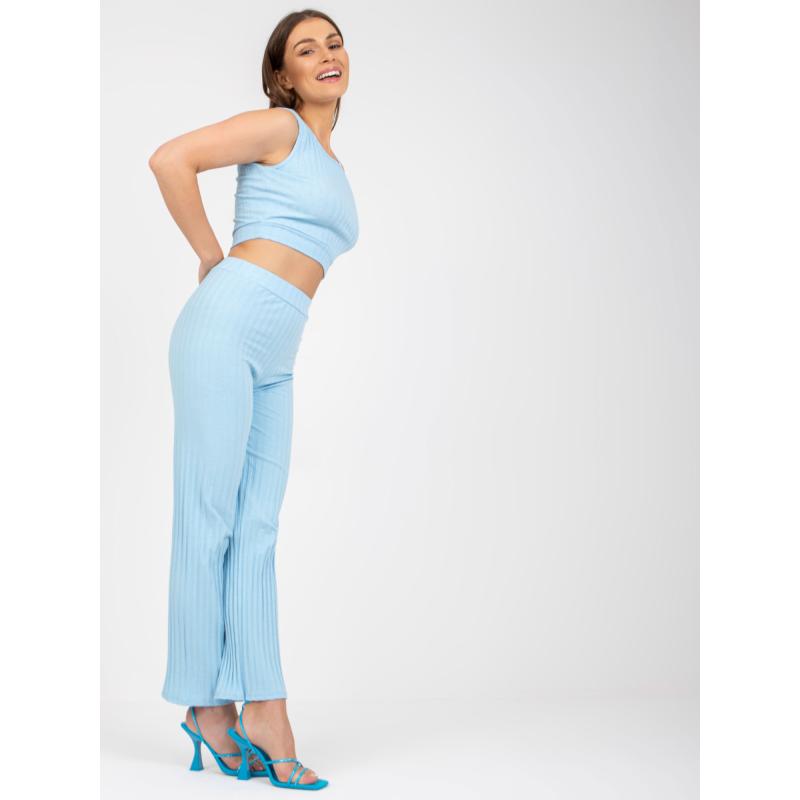 Női csíkos kétrészes szett FREE kék