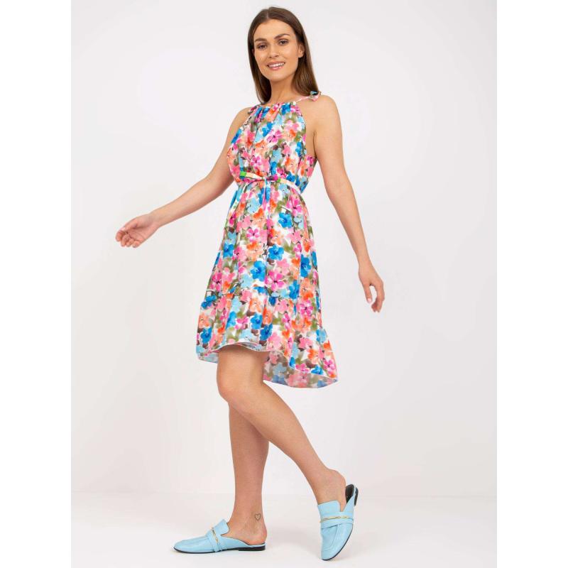 Dámské šaty s barevnými květy RUE PARIS barevné
