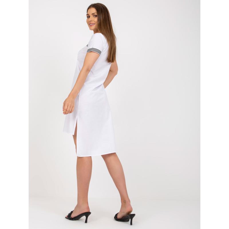 Dámské šaty s asymetrickým střihem KEZIAH bílé 