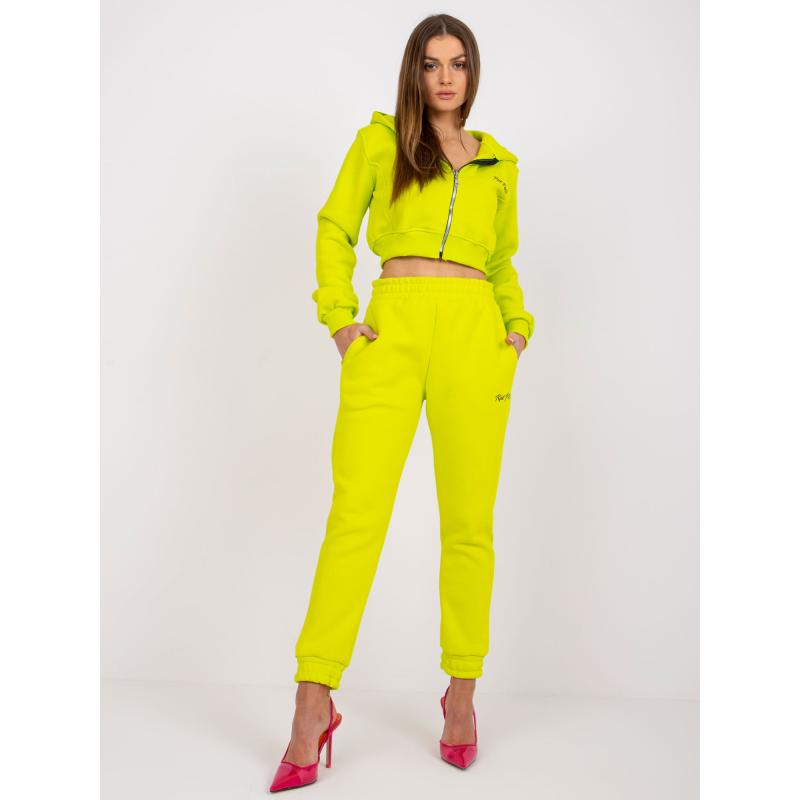 Dámská souprava dvoudílná tepláková California RUE PARIS limetkově zelená 