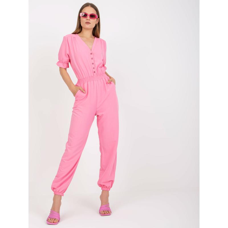 Női overall zsebekkel RUE PARIS rózsaszín RUE PARIS rózsaszín