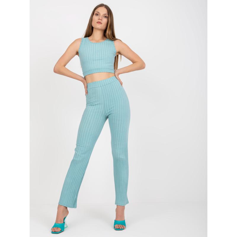 Női bordázott nyári szett JADEN menta