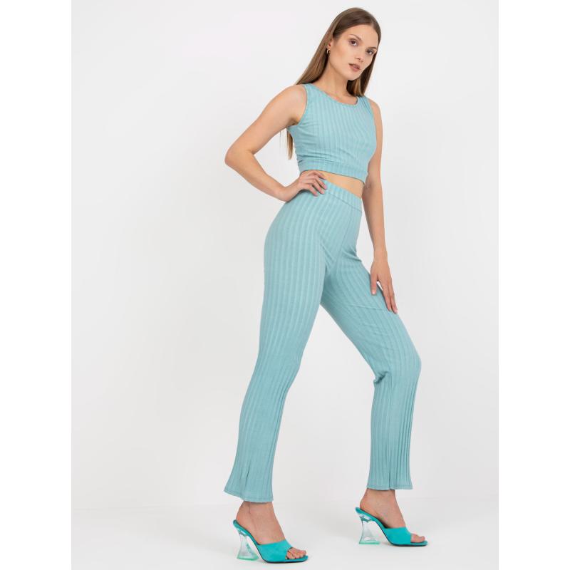 Női bordázott nyári szett JADEN menta