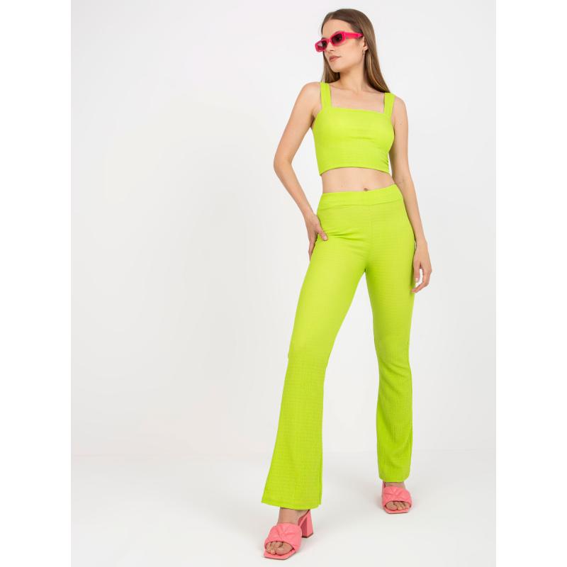 Női szett magas derekú nadrággal GERRA lime zöld