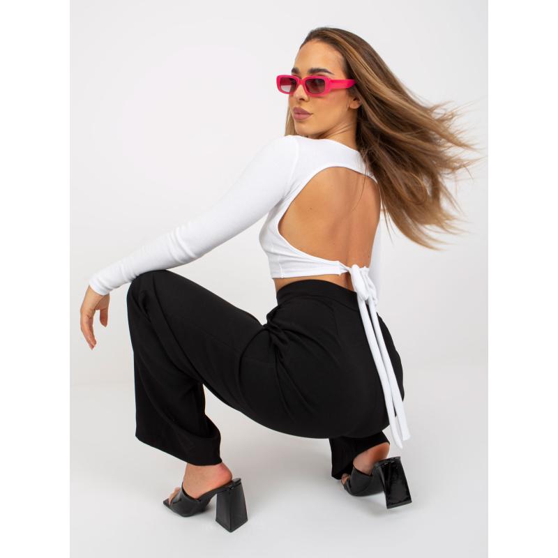 Dámska blúzka s dlhým rukávom pruhovaná RUE PARIS biela