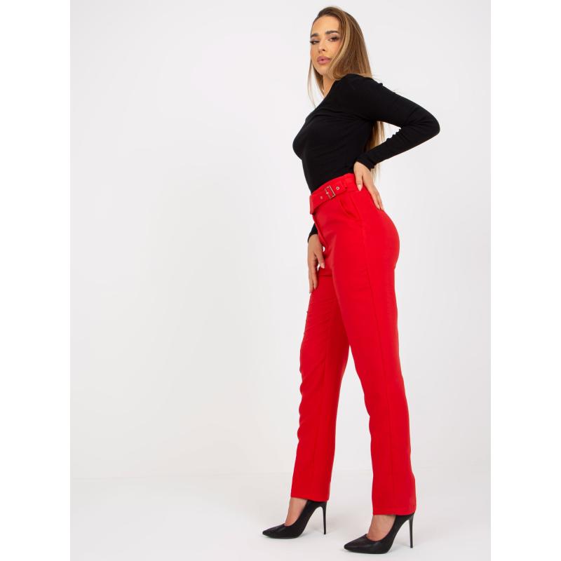 Dámské kalhoty s kapsami CARINA červené 