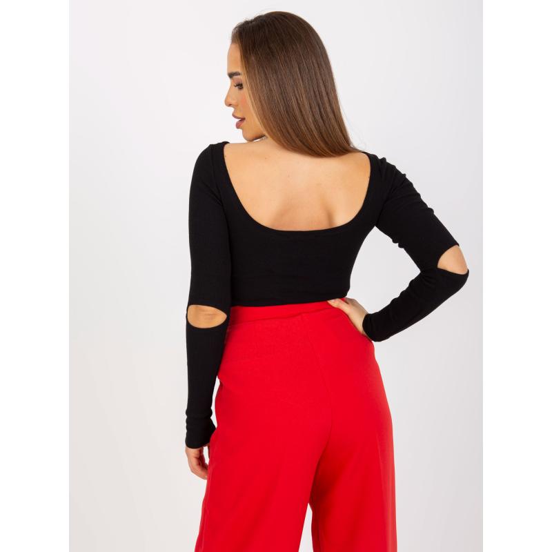 Dámská halenka pruhovaná vypasovaná RUE PARIS černá 