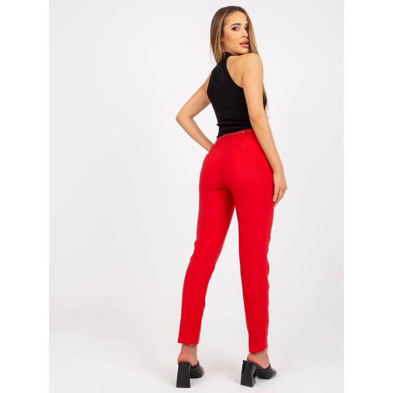 Dámské kalhoty s páskem DORINE červené 