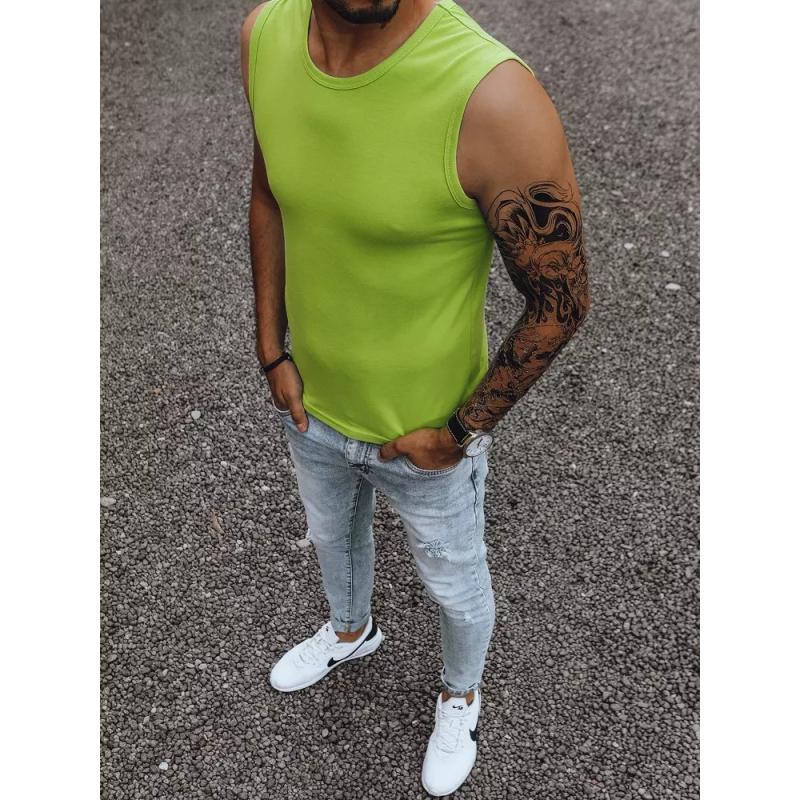 Férfi tank top egyszínű VALE zöld