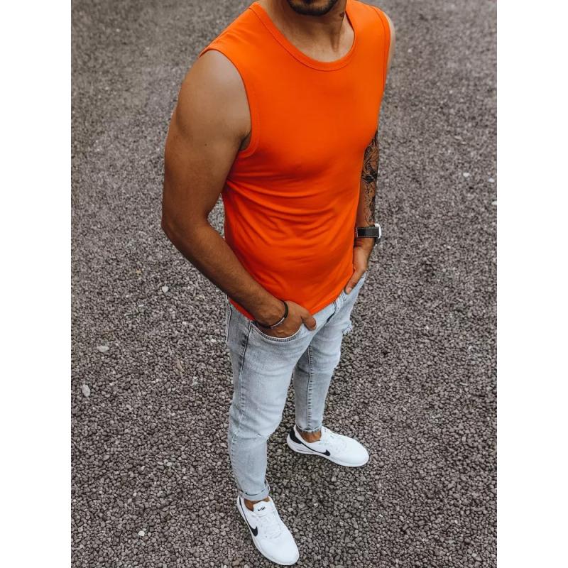 Férfi tank top egyszínű VALE narancssárga
