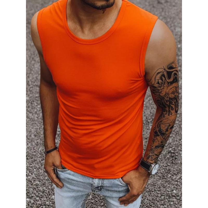 Férfi tank top egyszínű VALE narancssárga