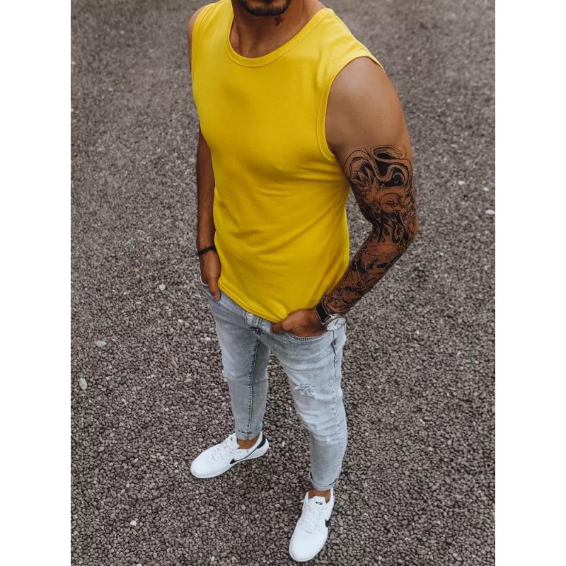 Férfi sima tank top VALE sárga