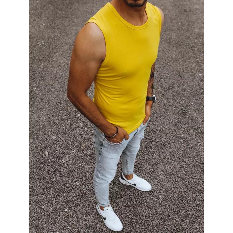 Férfi sima tank top VALE sárga